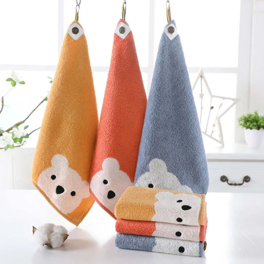 Baby Bear Pattern Hang Hand Towel