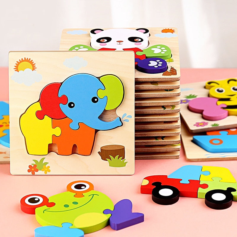 Baby Wooden Toys 3D Puzzle