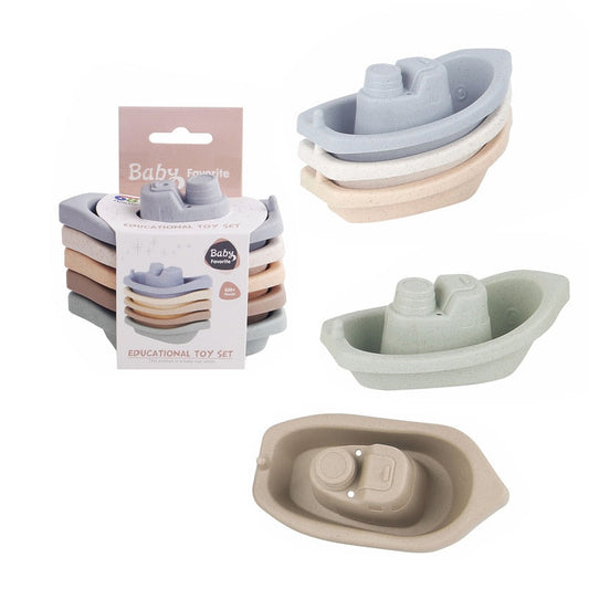 5PCS Baby Bath Toys Stacking Boat