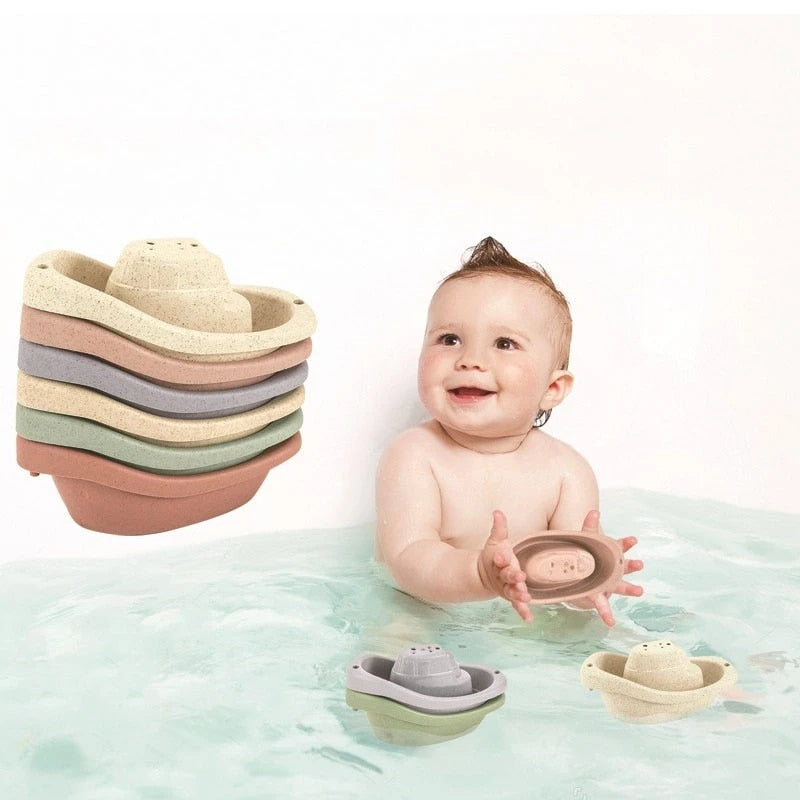 5PCS Baby Bath Toys Stacking Boat