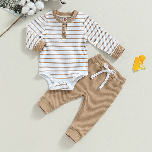 Ribbed Stripe New Baby Unisex Clothes